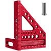 Metric Versatile Carpenter Square Scribing Ruler, 3D Multi-Angle Measuring Tool
