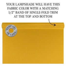 FenchelShades.com Lampshade 18.5" Top Diameter x 18.5" Bottom Diameter x 10" Height with Small European Attachment with 3" Rise (Linen Yellow Spice)