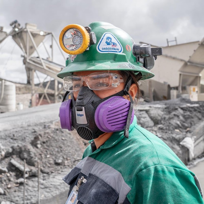 Dräger X-plore 3500 Half-Mask Respirator Without Filter Large Blue, L