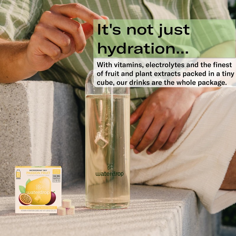 Waterdrop Hydration Cubes, Pineberry, Passion Fruit & Pear, Vitamin C,