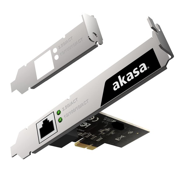 Akasa 2.5 Gigabit PCIe Network Card | 10/100/1000/2500 Mbps |