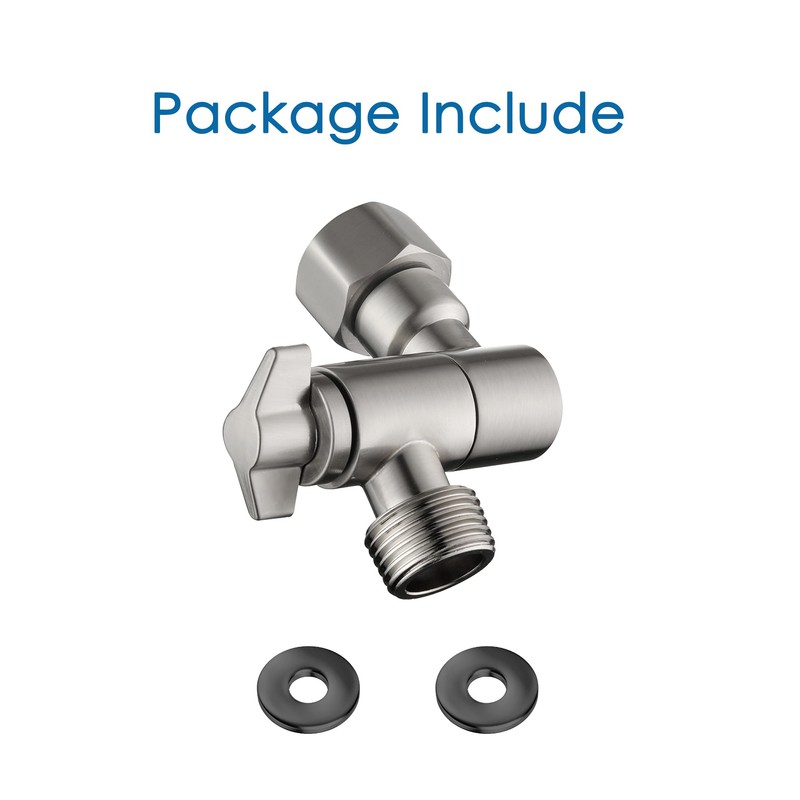 Senhozi Shower Head Elbow Adapter, Brushed Nickel 360° Adjustable Shower