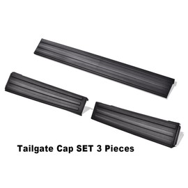 CHEDA Flexible Flex Step Tailgate Molding Trim, Compatible with 2009-2014 Ford F150, 3PC (Left, Center, and Right Trims), Black