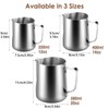 Anpro Milk Jug 400 ml/14 oz,304 Stainless Steel Milk Pitcher,
