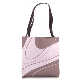 Minimalist Neutral Color Light Maroon Geometric Shapes Tote Bag