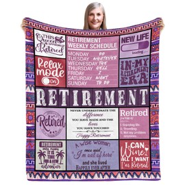 Brithjaiy Retirement Gift for Woman, Retirement Blanket, Retired Gifts for Women, Retirement Gifts for Women, Goodbye/Going Away/Farewell Gifts for Coworkers Women Leaving