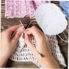 Tofficu 2rolls Soft Coral Fleece Knitting Yarn Replaceable Multi-Function Crochet