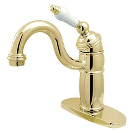 Kingston Brass KB1482PL Victorian One-Handle 1-Hole Deck Mount Bar Faucet in Polished Brass