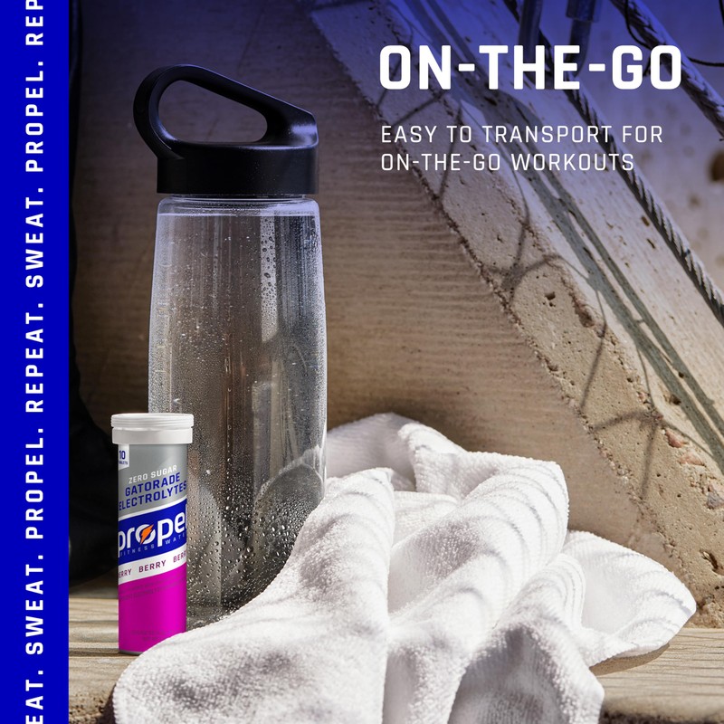 Propel Fitness Water Tablets, Berry, 10 Count Tube, (Pack of