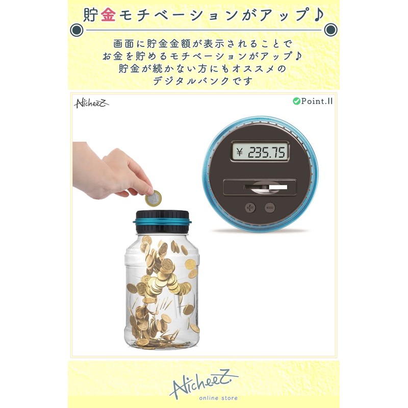 Nicheez Digital Piggy Bank with Function