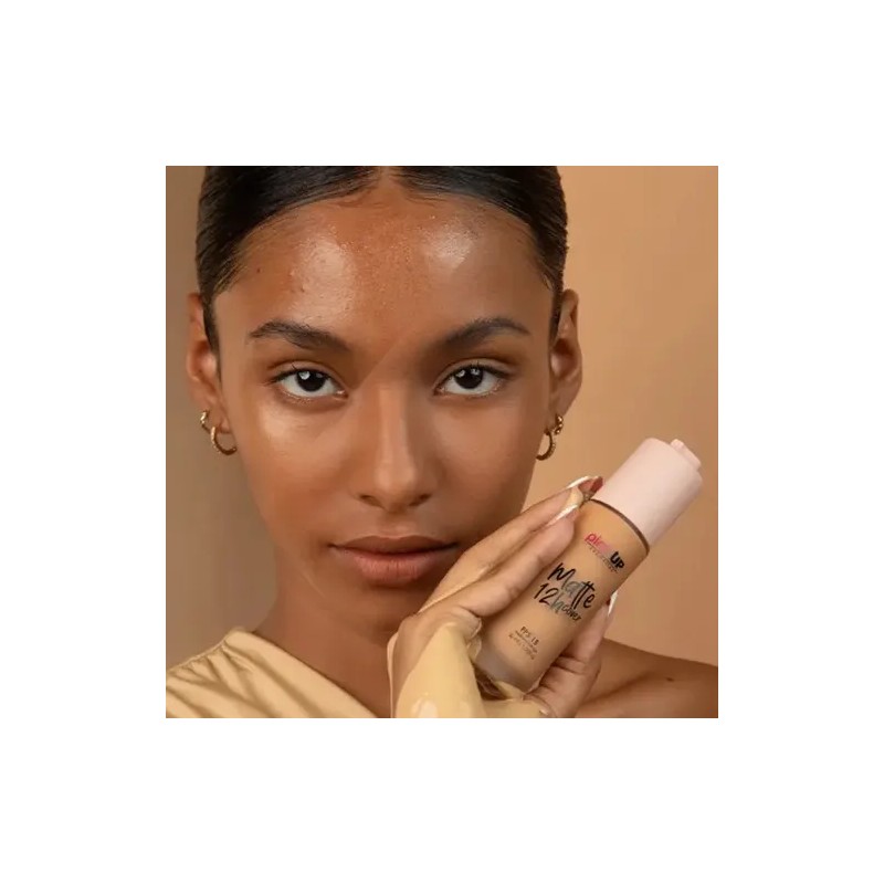 Base de maquillaje líquida Pink Up Rostro Matte Cover 12H