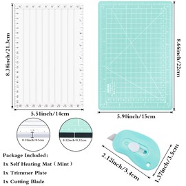 Quick Trimmer Tool for Foil and Paper with Blade, Craft Stamping Foil Paper Cutters Easy Crafting Trimming Tools for Trimming Thin Paper Strips As In Sentiment Strips Easily Cuts Foil To Size (Mint)
