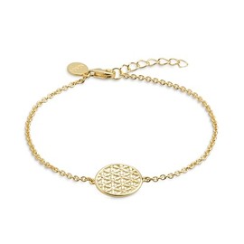 XENOX® Flower of Life Bracelet – Women's Bracelet Made of High-Quality 925 Sterling Silver with Flower of Life Pendant, Sterling Silver, No Gemstone
