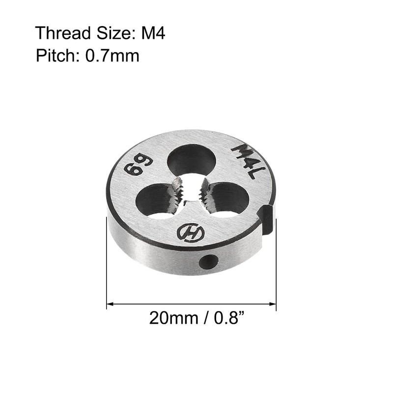 sourcing map M4 Metric Round Die, Machine Thread Left Hand
