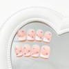 Valentine’s Day Press on Nails Short Square French Tip Fake