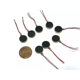 endlessparts 8 Pieces Vibration coin motor 8x 8pcs vibrating 1500rpm phone flat round 3v B14