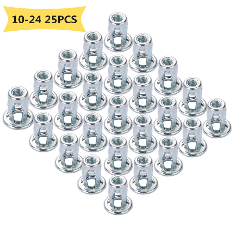 25Pcs 10-24 Jack Nut Threaded Insert Petal Nuts Nutserts Jacknut