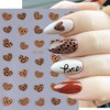 Valentine's Day Nail Stickers Heart Nail Decal 6PCS 3D Self-Adhesive