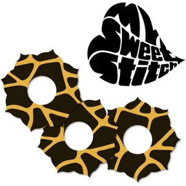 MySweetStitch - 10 x Freestyle Libre 3 Plasters - Made in Germany | Skin-friendly, Waterproof, Breathable | Outer Diameter 65 mm, Inner Diameter 6 mm | Mandala | Tape Savannah