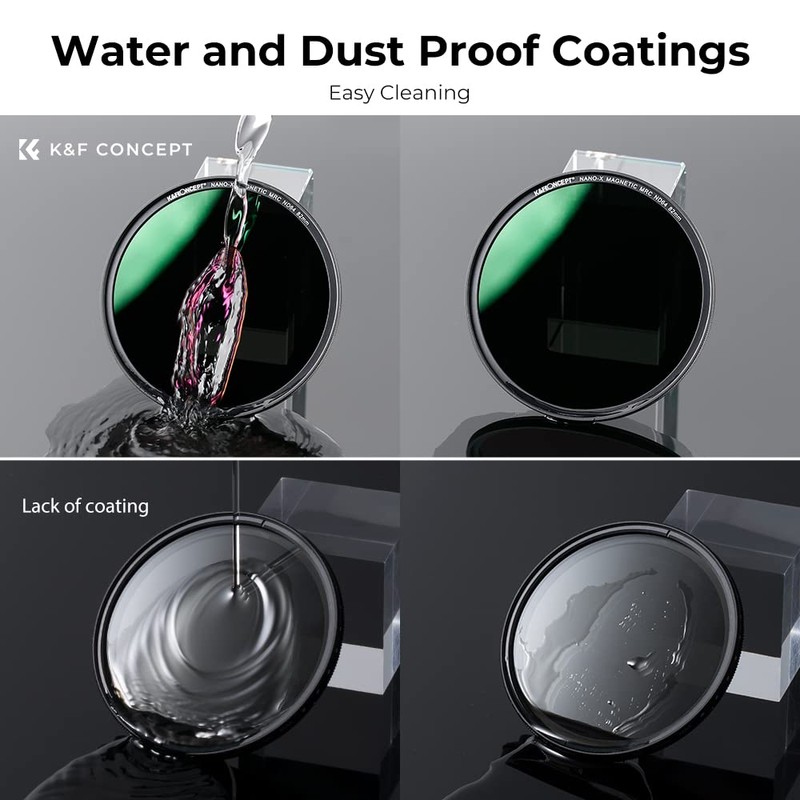 K&F Concept 77mm Magnetic ND64 Filter with Filter Adapter Ring