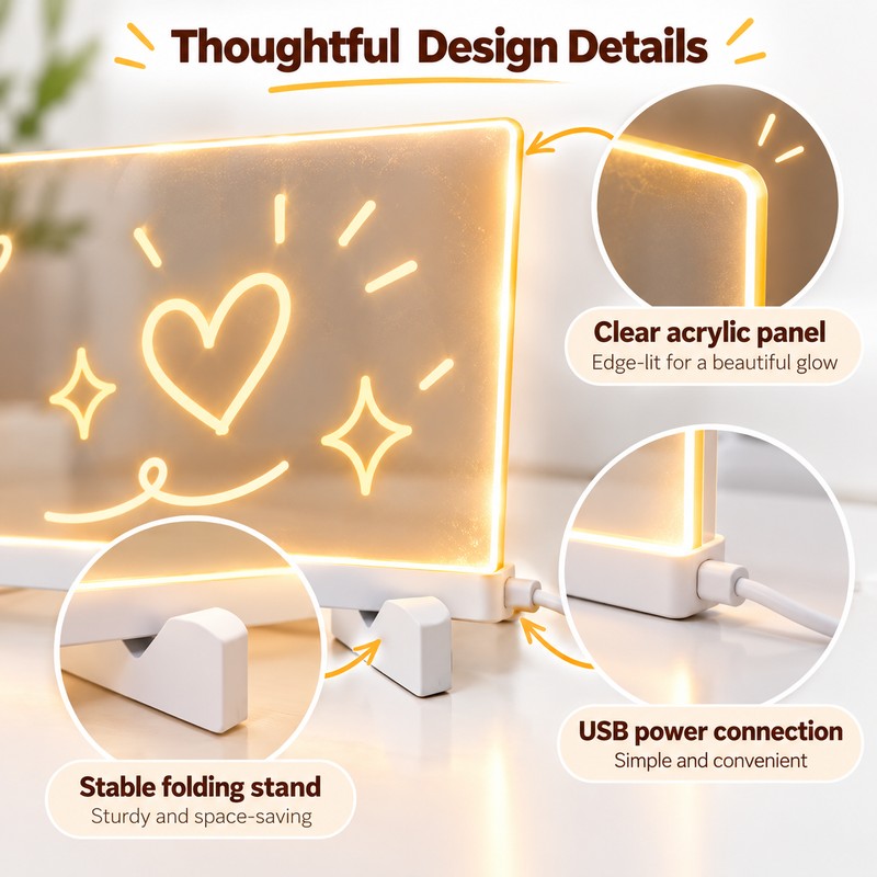 LED Acrylic Message Board for Drawing & Notes – 15