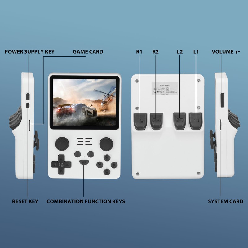 RGB20S Handheld Game Console Various Games 3.5in Screen High Resolution