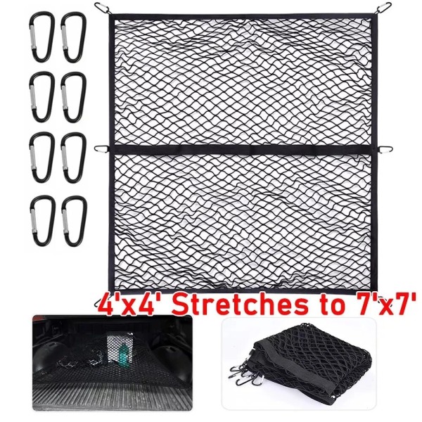 Unbranded 4FTx4FT Cargo Net For Pickup Truck Bed Heavy Mesh