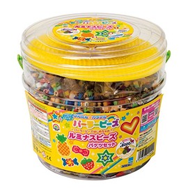 Kawada 80-42940 Perler Beads Luminous Beads Bucket Set