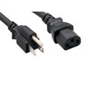 Kentek 1 Feet Ft Standard US 3 Prongs AC Power Cord NEMA5-15P/IEC320 C13 18 AWG 10A 125V Black