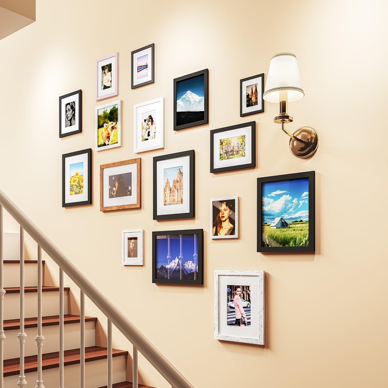 Picrit 8x8 Picture Frame Set of 12, Display 5x5 with