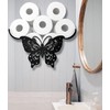 Butterfly Black Toilet Tissue Holder,Animal Paper Holders,Decorative Metal Paper Holder,Funny