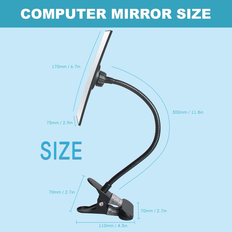Clip On Security Cubicle Convex Mirror for Personal Safety, Open
