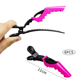 UgyDuky 2 PCS Carbon Fiber Combs and 6 PCS Alligator Hair Clip, Parting Combs Cutting Comb Rat Tail Combs, Sectioning Clips, Salon Hairdressing Hair Care Tools for Men Women