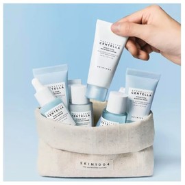SKIN1004 Madagascar Centella Hyalu-cica Travel Kit- Tóner, Sérum, Crema Hidratante y Sleeping Pack, 4 Pasos