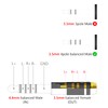 GEEKRIA 4.4mm Balanced Male to 3.5mm (1/8'') Balanced Female Headphones