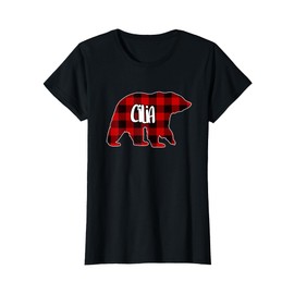 Cilia Bear Custom Red Buffalo Plaid Christmas Pajama T-Shirt