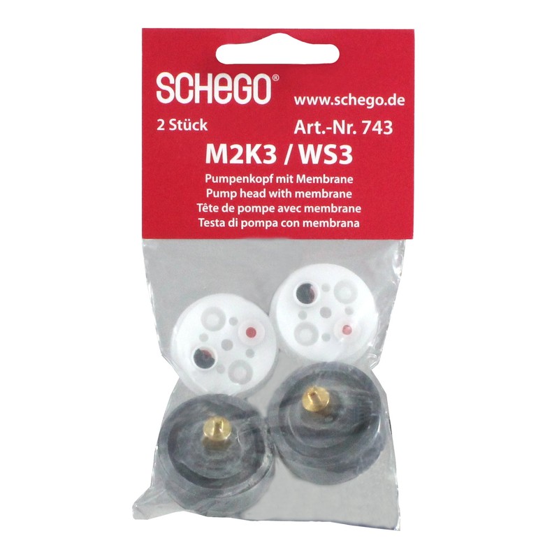 Schego 743 Pump Head for M2K3 Diaphragm Pump (Pack of