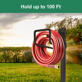Sageme Hose Stand,Freestanding Hose Holder Hose Hanger, Heavy Duty Metal Hose Holders, Hook for Garden Hose/Expandable Hose/Hose Reel/Water Hose/Pocket Hose/Flexable Hose (100 Ft)