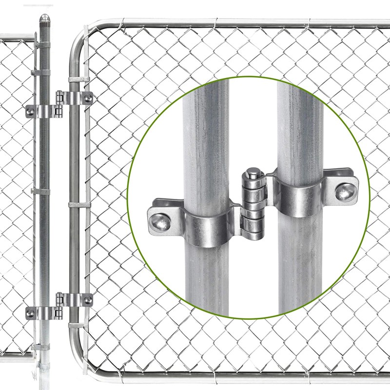 Insaga 1-3/8'' Chain Link Fence Gate Post Hinge Kit, Thick