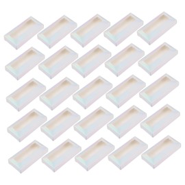 MERRYHAPY 25pcs Eyelash Box Lashes Fluffy Lash Boxes Storage Natural Look Fake Cluster Eyelash Extensions Wispy False Eyelashes Container Faux Lashes Makeup Almond Colorful Glitter Paper