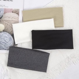 Basic Ribbed Solid Wide Headband Hair Turban Beige/FREE 2ea