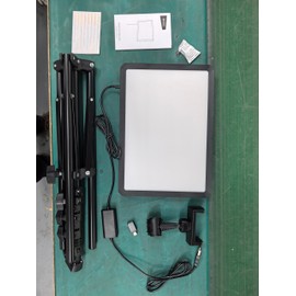 NEEWER Basics 2 Pack LED Video Light Panel with 59''/150cm Tripod Stands & Phone Holders, 2700-6500K 850Lux Bi Color Dimmable Studio Lighting for Photography Filming Recording Live Streaming, BP300