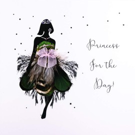 Princess for The Day - Quality Handmade Open Birthday Card / FOF5