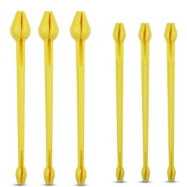 6pcs Fishing Hook Disgorger Plastic Fish Hook Remover Tool Reusable Portable Unhook Extractor Fishing Supplies Yellow Fishing Dehooker for Outdoor Fishing Gear Accessory