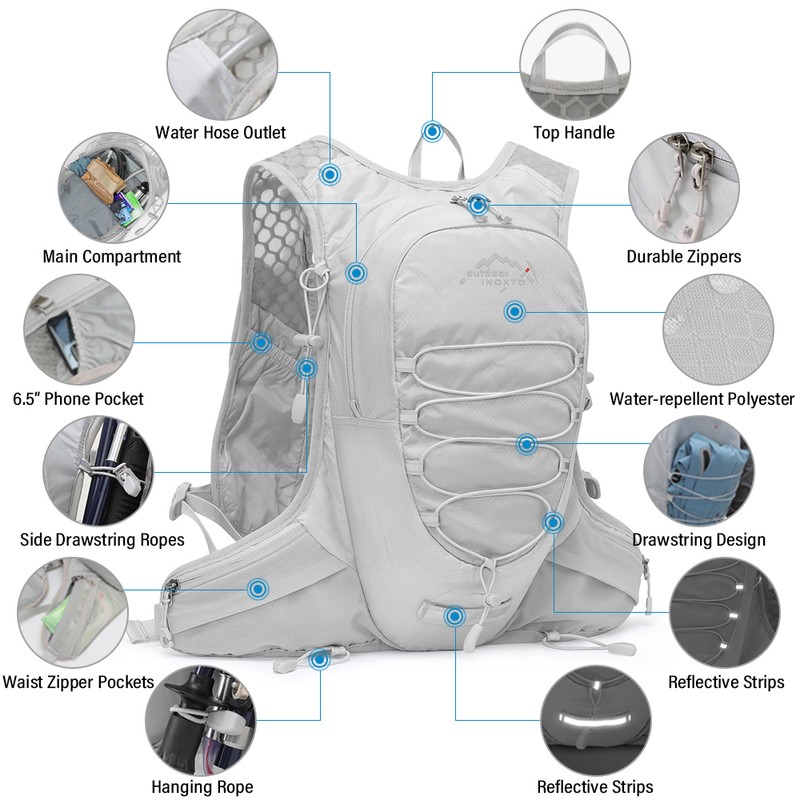 12L Cycle Hydration Backpack Lightweight Riding Vest Pack Backpack for