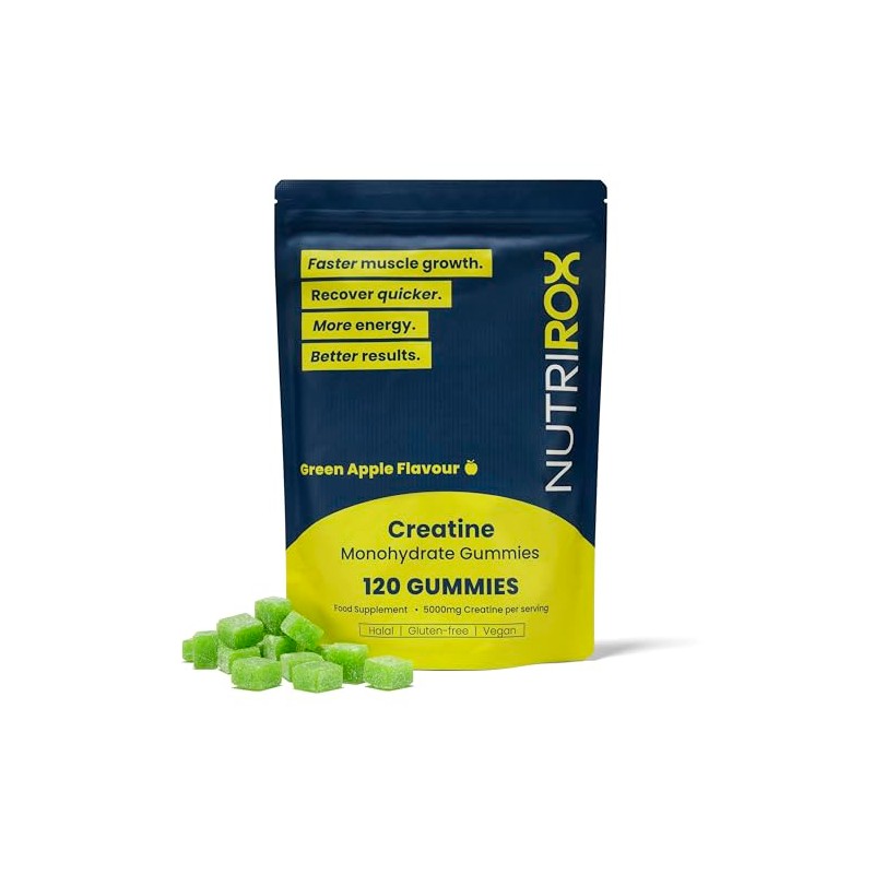 Creatine Gummies - 5000mg Creatine Monohydrate - Green Apple Flavour