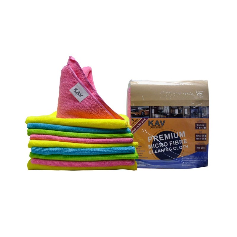 KAV® Reusable Ultra Absorbent Lint Free Microfiber Cleaning Cloths Cleaning