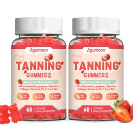 Tanning Gummies for Women and Men, Self Tan Supplement - 120 Counts