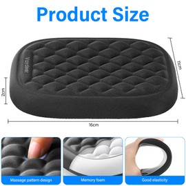 Pack of 2 Mouse Wrist Rest Ergonomic Wrist Support Memory Foam Elbow Rest Non-Slip Wrist Rest Non-Slip for Notebook Work Office Game (Black)