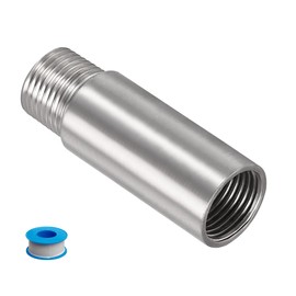 Awclub Shower Head Extension Arm, 3.1-Inch 1/2PT Male to 1/2PT Female Thread 304 Stainless Steel Cast Pipe Fitting Coupler